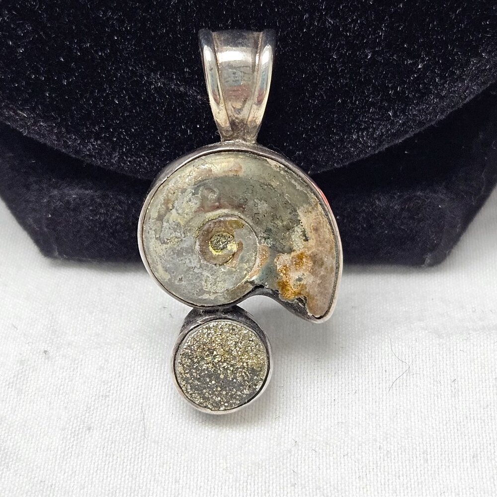 Natural Stone and Sterling Silver Pendant